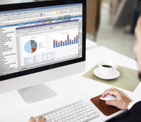 Spreadsheet Marketing Budget Report File Concept